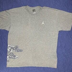 Jordan 2005 Graphic T Shirt Grey Short Sleeve Air Jordan Shoes Print Mens XXL